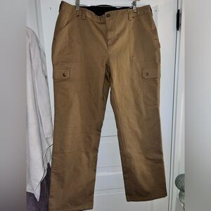 Duluth Trading Co Brown Cargo Pants with Relaxed Fit and Sturdy Material
